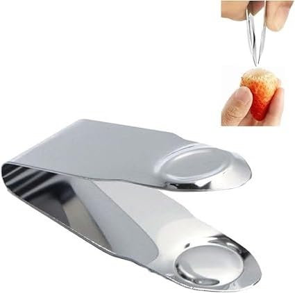 1 x Edelstahl-Erdbeer-Entkerner, Küchenzubehör, Kartoffeln, Ananas, Karotten, Tomaten, Entkerner, Küchenwerkzeug, Edelstahlklinge, Basteln, Obst- und Gemüsewerkzeuge, 1 Stück