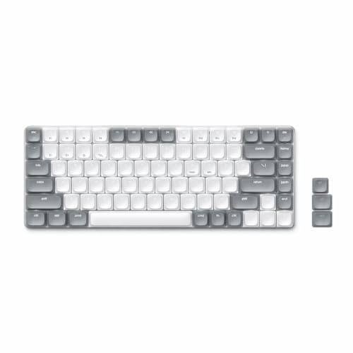 SATECHI Teclado Mecánico 75% SM1 QWERTY US, Recargable, Gris-Blanco