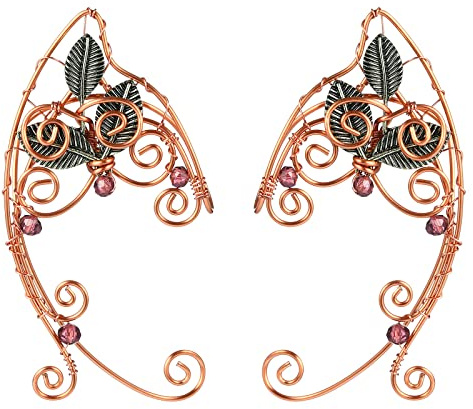 PACKOVE Elfen Ohrclips Ohne Ohrlöcher Quaste Elfenohren Feen Ohrclips Damen Fee Ohren Weihnachts Ohrclip Für Hochzeiten Halloween