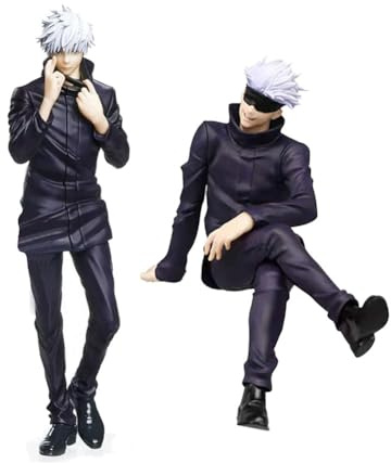 Tongyundacheng 2Stück Anime Figuren Gojo Satoru PVC Charakter Cartoon Sammlung Modell Action Figur Statue Desktop Dekorationen
