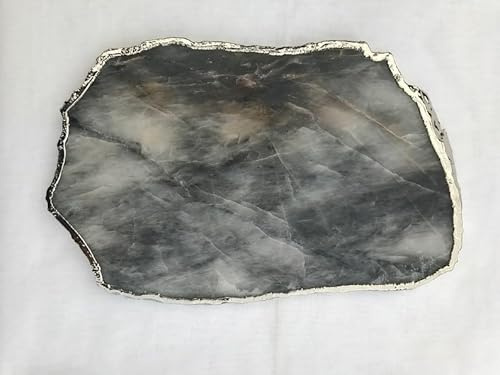 Grand plateau à fromage en agate gris quartz / plateau / Momentos personnalisés / panneaux d'affichage