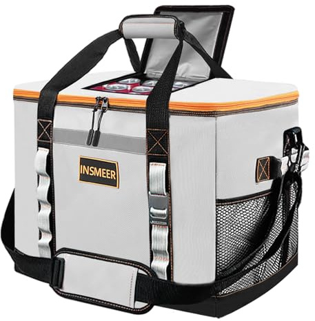INSMEER Grand sac isotherme de 48 l - Pliable - Avec ouverture supérieure - XXL (45 x 35 x 30 cm) - Sac isotherme étanche - Idéal pour les excursions, les pique-niques, le camping, la randonnée, la
