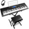 MAX Rhapsody 61-Key Electric Keyboard for Beginners, Complete Music Keyboard Package with MIDI, Stand, Mic, 6 Months Lessons, Ideal Electronic Keyboard for Learning & Performance