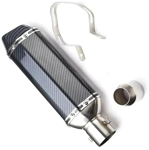 ZDJKI Tubo di Scarico per Moto da 38-51 Mm con Silenziatore Db Killer da 300 Mm per Kymco Agility 125 Downtown 2017 Scarico Moto