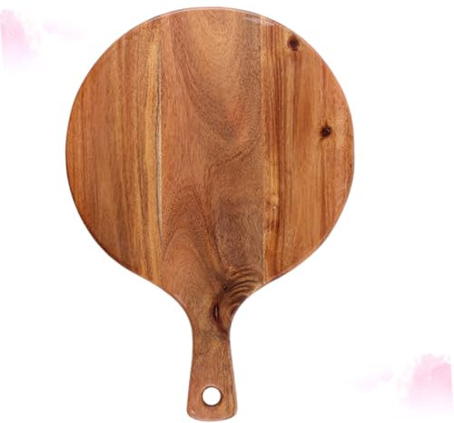 Cabilock Tagliere Per Pizza Rotondo in Legno Per Tagliare Servire Pane Formaggi Frutta E Tè