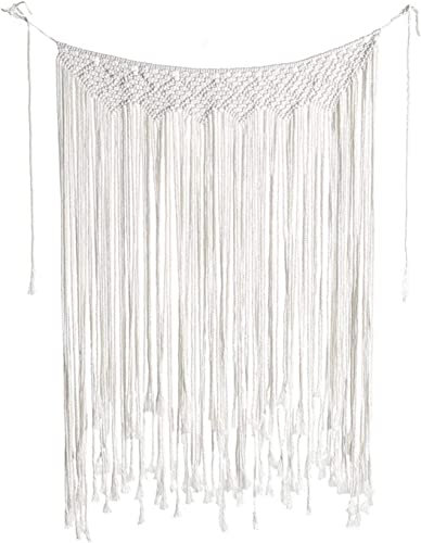 Décoration murale, tapisserie tissée, tenture murale tissée en macramé, grande tenture murale en macramé, tapisserie tissée moderne beige, décoration murale en tapisserie tissée Shabby Chic