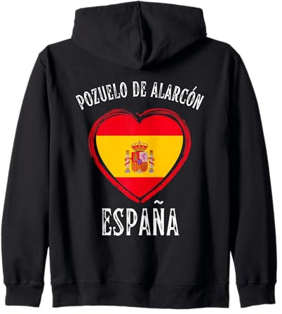 España Flag Heart Pozuelo De Alarcon City Sudadera con Capucha