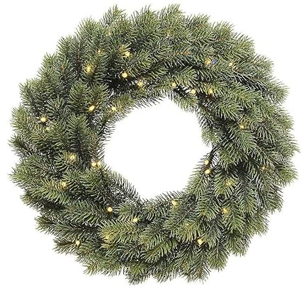 Holyart Corona Adviento Navidad LED Dorados Pilas 40 cm