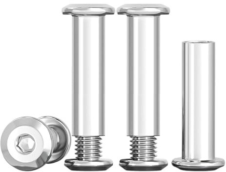 Drenky 10 Piezas Tornillos De Conexión M5 x 30mm, Acero Inoxidable A2 V2A (10 x Tornillos, 10 x Tuercas Cilíndricas) M5 Para Muebles, Armarios, Tableros De Madera