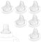 Lyreh 6pcs Baby Bottle Replacement Nipples Compatible with NUK Learner/Activity Cups, BPA-Free Silicone Leak-Proof Dishwasher-Safe Soft Teats Replacement Spouts Accessories Parts