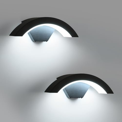 SENQIU 2 Pezzi Applique da Parete Esterno, 24W IP65 Impermeabile