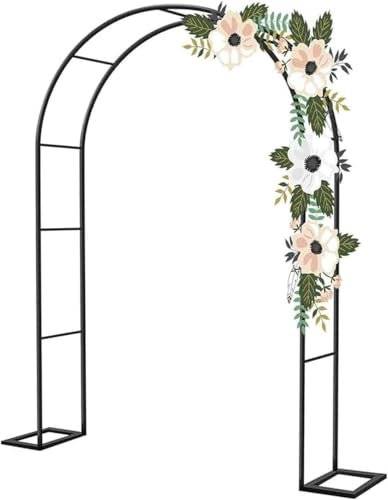 WCQSYY Arche De Jardin en Métal 120 X 220 Cm De Largeur pour Décoration De Cérémonie Extérieure,Blanc,W1.4M*H2.3M