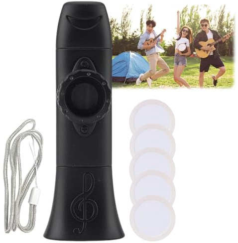 Kazoo Mini Kazoo con diafragmas, Kazoos para adultos, acompañamiento instrumental Kazoo, instrumento musical de tono ajustable, Kazoo lavable, instrumento pequeño, instrumento Kazoo, instrumentos