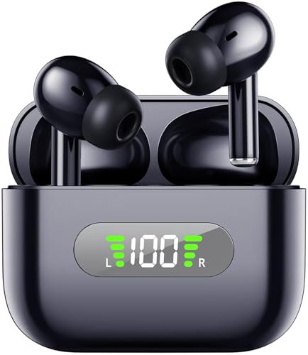 Bluetooth Kopfhörer, Kopfhörer Kabellos Bluetooth 5.3 In Ear Kopfhörer mit Hi-FI Stereoton und HD mic, IP7 Wasserdicht Ohrhörer, 46 Stunden Wiedergabe