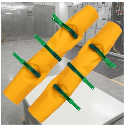 Confezione da 2 tappetini isolanti ad alta tensione 400 V/1 kV/5 kV/10 kV, coperta di sicurezza per cavi danneggiati, kit di copertura in resina gialla (1 kV - 100 x 100 cm) - massima protezione