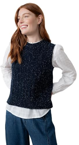 Lily & Me Eva Cotton Knit Tank Top Sleeveless - Navy - Size 14