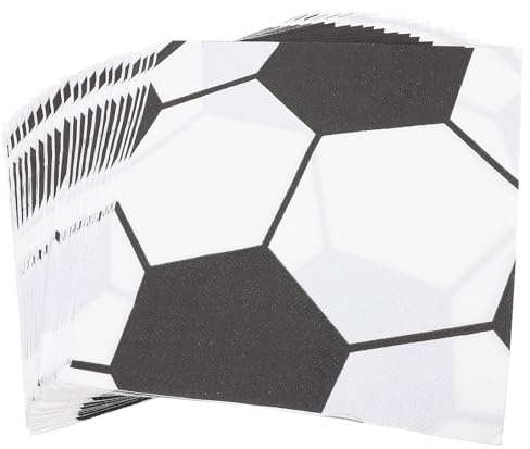 Uonlytech 120piezas Servilletas de Fútbol para Fiesta Unidades Tema Fútbol Servilletas Desechables de Papel para Celebraciones Deportivas