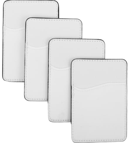 ZUNOXAZ 4 pezzi Porta Carte Adesivi per Smartphone Custodia Sottile per Tessere e Carte di Credito Supporto Stick con Retro Autoadesivo Facile Installazione per Cellulari Compatibili