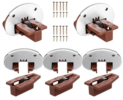 SOIMISS Kit de Guías de Cajón de Montaje Inferior 5 Piezas de Plástico para Reparación de Rieles de Cajones Herrajes para Muebles de Cocina y Cómoda Deslizamiento Suave y Silencioso