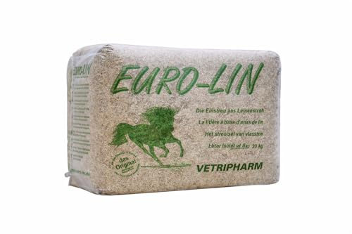 EURO-LIN Leinenstroh Einstreu 20 kg Pferdeeinstreu aus Flachs