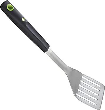 Cook’in Garden - Spatule Aimantée en Inox, Manche Soft Touch, Ustensile Résistant pour Barbecue et Plancha, Cuisine Extérieure, Facile à Ranger grâce à l’Aimant