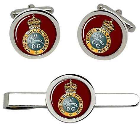 Giftshop UK 5th Régiment de Dragons, Armée Britannique Boutons de Manchettes et Pince à Cravate Ensemble