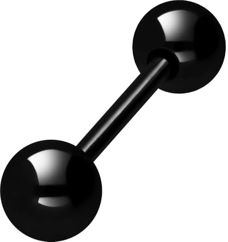 PIERCINGLINE Titan Barbell | 2 KUGELN | Piercing Stab Zunge Brust Intim Ohr | Größen & Farbauswahl