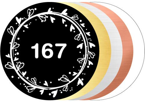 Plaque Boite Aux Lettres Adhésive| Numéro de Maison Boite à Lettres | Plaque Gravée Personnalisable | Diamètre 75 mm | Couleur Noir avec Écriture Blanche