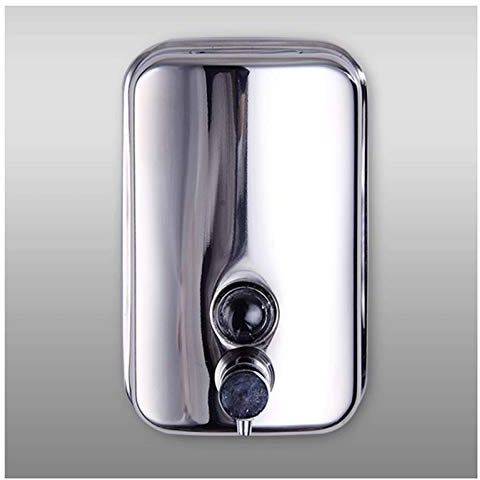 Dosificador Jabon Dispensador de jabón manual, tecnología brillante de acero inoxidable de superficie, desinfectante de manos de 500 ml / 800 ml Dispensadores de Loción y de Jabón ( Size : Medium )