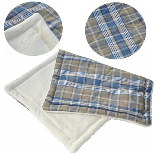 nanook XL Hundedecke Katzendecke flauschig weiche Wärmedecke Liegedecke zum Kuscheln waschbar beige blau 115 x 70 cm