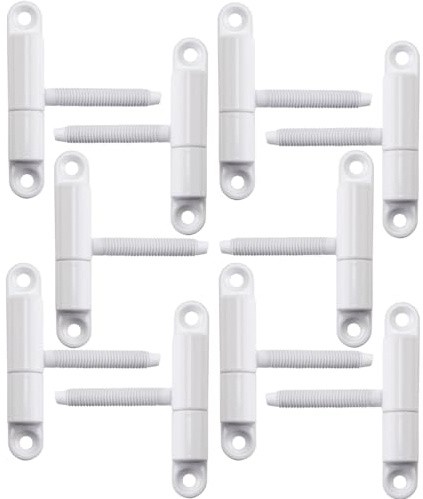 SOTECH 10 pièces paumelles de porte paumelle à visser 15 x 83 mm | avec tourillon M8 x 47 mm paumelle de rénovation paumelle à visser charnière pour portes intérieures à visser/percer (acier