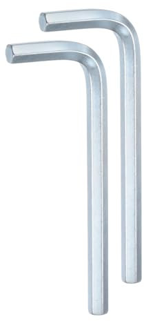 QUARKZMAN 2 Piezas de Llave Hexagonal de 6 mm, Llave Hexagonal en Forma de L de Acero Cromado Vanadio Métrica para Herramientas de Reparación en el Hogar