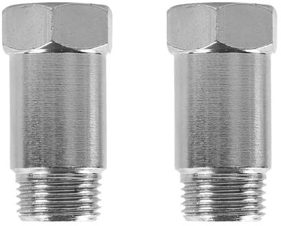 Lambdasonde Auto 2 Stücke M18x1.5 Sauerstoffsensor O2 Verlängerung Extender Spacer Adapter Auspuff Stahl Sauerstoffsensor Spacer P0420 P0430