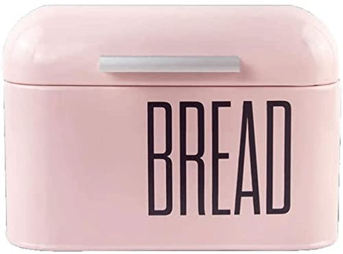 LXYDPZ Soporte para Pan, Caja de Pan de diseño Vintage, Soporte Rectangular para Pan de Metal, Accesorios de Cocina multifuncionales, Recipiente Grande para Almacenamiento de Pan Saludable (Rosa)