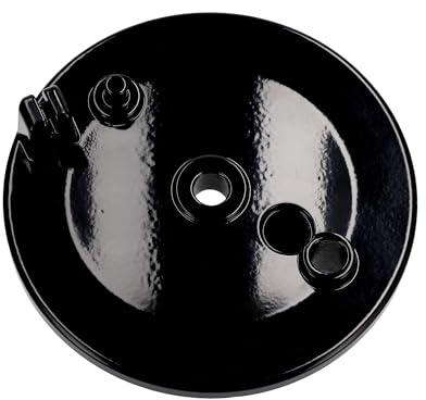 Bremsschild hinten, Schwarz, ohne Bohrung, mit Schlitz - für Simson SR50, SR80