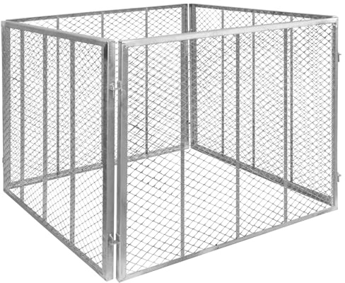 V2Aox Composter, compostiera in acciaio zincato, compostiera in metallo, compostiera, griglia per compost, dimensioni: 2, 100 x 100 x 80 cm