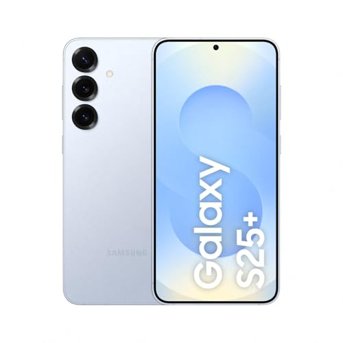 Samsung Galaxy S25+ AI Smartphone mit Galaxy AI, Ohne Vertrag, Handy mit Android, 12 GB RAM, 256 GB Speicher, 50-MP-Kamera, Icyblue, 3 Jahre Herstellergarantie [Exklusiv auf Amazon]