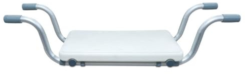 Areyourshop Adjustable Bath Seat for Elderly, Disabled or Injured, Lightweight Aluminium with Non-Slip Plastic Seat, Fits Most Bathtubs, Corrosion-Resistant Design
