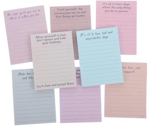 KAILIKETIY Bücher Retro Notizblöcke Lustige Haftnotizen Für Büro Und Zuhause Selbstklebende Notizblätter Kompakte Notizpads Adorable Note Sticker Praktische Manager Supplies