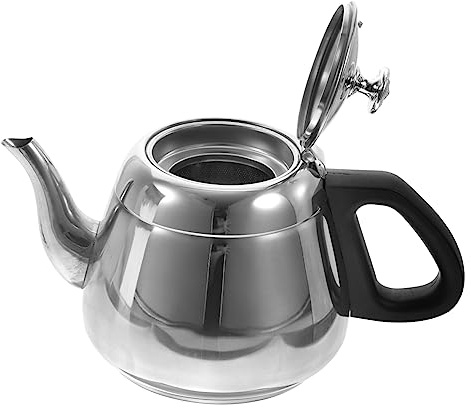 MOTHNUR Stainless Steel Tea Brewer 1.2l Large Teapot with Handle Design and Wear-Resistant Material for Daily Use and Drinks Making, Protects Hands from Being Burned