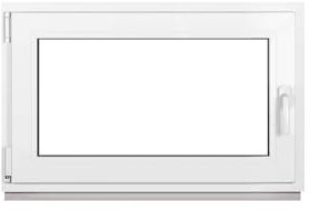 Framex Finestra in plastica bianca larghezza x altezza 120 x 70 cm (1200 x 700 mm) 3 scomparti (32 mm) girevole DIN destra – Premium – tutte le dimensioni