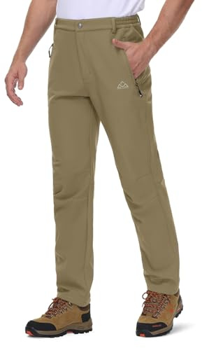 Rdruko Softshellhose Herren Winterhose Wasserdicht Skihose Winter Arbeitshose Warme Gefüttert Hosen Wanderhose Outdoorhose