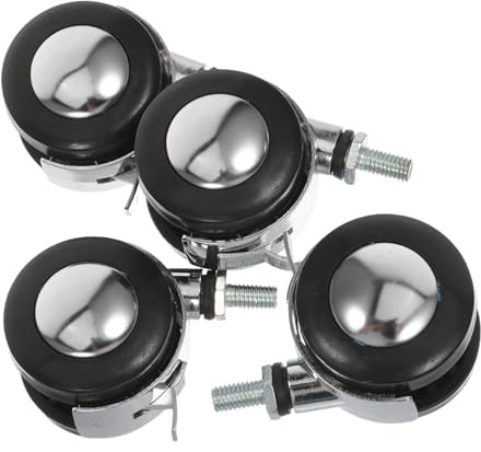 Gadpiparty 4pcs Cart Wheel Alloy Swivel Casters Replacement Heavy Duty Wheels for Trolley Office Chair Threaded Stem Casters