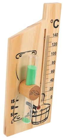 GARIOUANS Sauna-Sanduhr Minuten Timer Aus Glasrohr Und Holz Wiederverwendbar Für Sauna-dampfbäder Und Innenräume