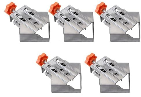 Eieenotee 5 Piezas Abrazadera de áNgulo Recto de 90 ° Abrazadera de Posicionamiento RáPido Clips de FijacióN de Tipo Cerrado Clips de Abrazadera de FijacióN Localizador de Acero Inoxidable