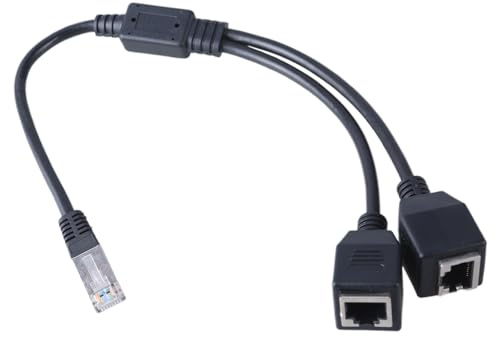 PURPLELILY 45 Netzwerkadapter-Splitter, 1 auf 2 Steckdosen, Ethernet-Kabel-Verlängerung für Heimbüros, Hochgeschwindigkeits-Datenübertragung, Netzwerkadapter