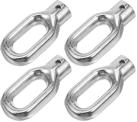 HOODANCOS 4 Pezzi Accessori Per Anelli Per Appendere Tende Da Sole Gancio in Lega Di Alluminio Silver