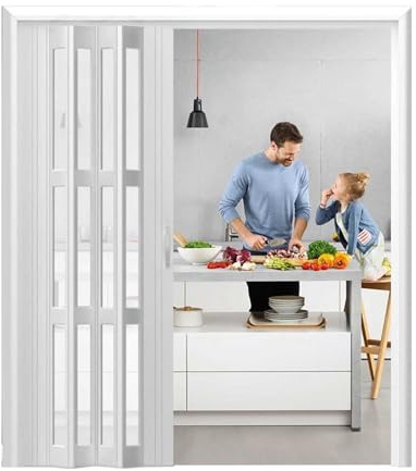 Sliding Folding Door for Kitchen and Living Room, Concertina Design, Various Widths Available