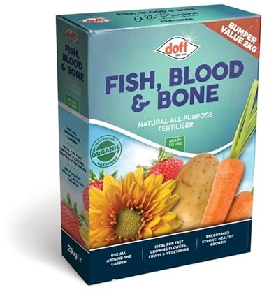 Fish Blood & Bone Fertiliser 2kg – Organic All Purpose Plant Food, Slow Release Feed for Flowers, Vegetables & Lawns