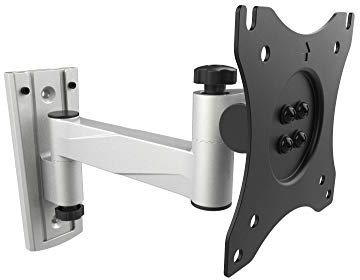 RICOO Supporto monitor muro S3311 Girevole Inclinabile Schermo PC 13-27 (33-69 cm) Staffa TV universale Televisore LED/LCD/Curvo VESA 100 x 100